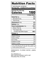 Dillonades Original Lemonade Nutrition Facts