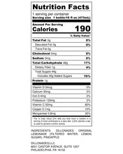 Load image into Gallery viewer, Dillonades Pineapple Lemonade Nutrition Facts
